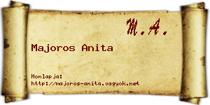 Majoros Anita névjegykártya