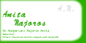 anita majoros business card